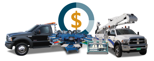 equipment and truck collage