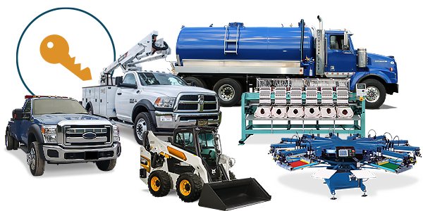Equipment collage with icon