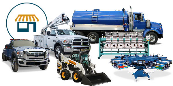 Equipment collage with icon