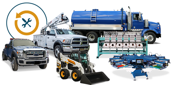 Equipment collage with icon