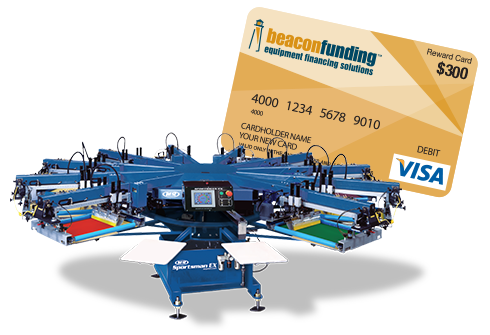 M&R Screen Printer and VISA Gift Card