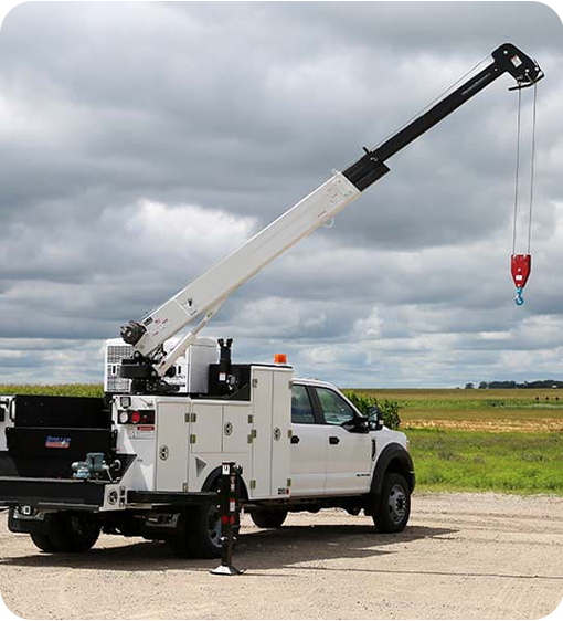 Truck with crane