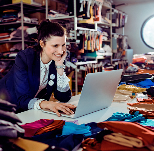 Woman on computer