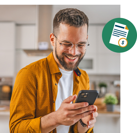 Man happy on phone
