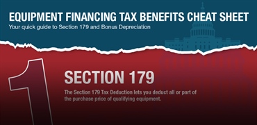 Equipment Financing Tax Benefits Cheat Sheet Infographic