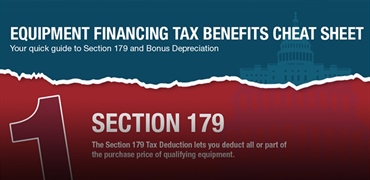 Equipment Financing Tax Benefits Cheat Sheet Infographic