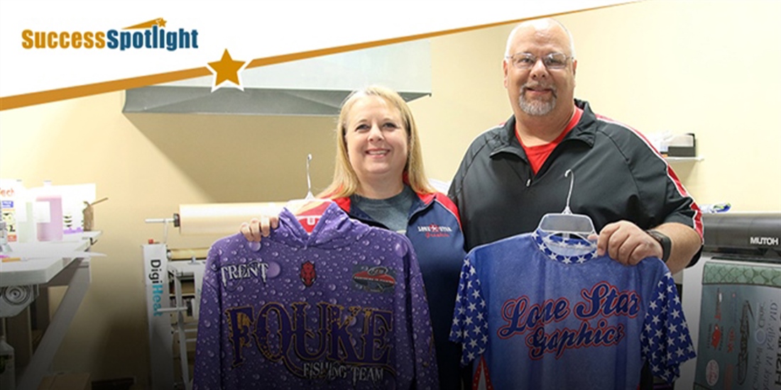 Financing made Lone Star Awards and Graphics apparel champions.
