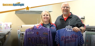 Financing made Lone Star Awards and Graphics apparel champions.