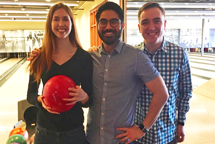 Marketing department bowling outing