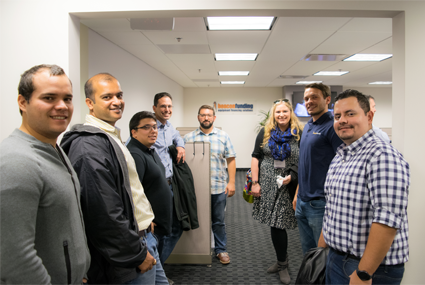 Employees visit Beacon Funding Call Center