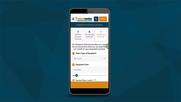 Beacon Funding's mobile app gives you fast answers on your equipment financing.