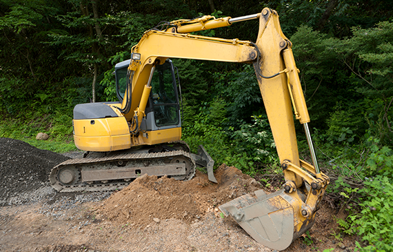An example of a yellow mini-excavator that could be financed for a start-up landscaping company with Beacon Funding's start-up equipment financing. An example of a yellow mini-excavator that could be financed for a start-up landscaping company with Beacon Funding's start-up equipment financing.