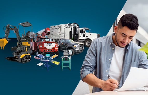 A business owner can add various equipment into their business with equipment financing, including skid steers, mini-excavators, tow trucks, septic pumper trucks, boom trucks, and specialized decorated apparel equipment. A business owner can add various equipment into their business with equipment financing, including skid steers, mini-excavators, tow trucks, septic pumper trucks, boom trucks, and specialized decorated apparel equipment.