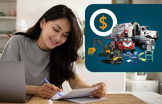A young female business owner checks how much she can deduct on her taxes by financing qualified equipment with Beacon Funding. A young female business owner checks how much she can deduct on her taxes by financing qualified equipment with Beacon Funding.