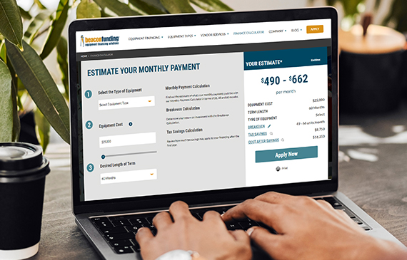 A start-up business owner estimates an affordable low monthly payment for financing their next equipment purchase. A start-up business owner estimates an affordable low monthly payment for financing their next equipment purchase.