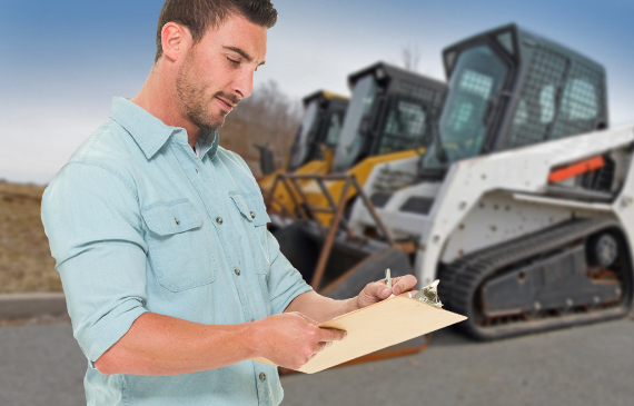 A young business owner reviews how financing can quickly expand his skid steer fleet for his hardscaping business. A young business owner reviews how financing can quickly expand his skid steer fleet for his hardscaping business.